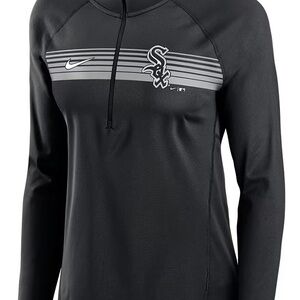 NIKE CHICAGO WHITE SOX WOMENS BLACK ELEMENT QTR ZIP PULLOVER